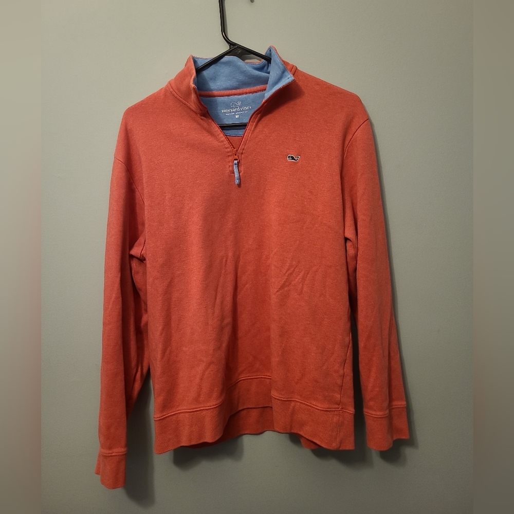 Vineyard Vines Men Medium 1/4 Zip Pullover Long Sleeve Sweater Pima Cotton